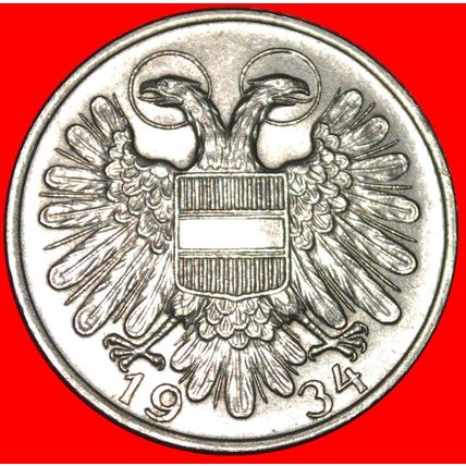 NOT COMMUNIST EAGLE (1934-1935): AUSTRIA ★ 1 SCHILLING 1934★LOW START★NO RESERVE