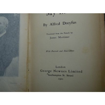 Antiquarian 1901 Book Alfred Dreyfus, Five Years of My Life, Illustrated, London