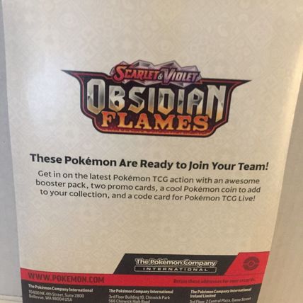 New Pokemon Holo Revavroom/Varoom Obsidian Flames Blister Pack + Coin