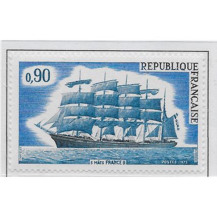 FRANCE 1973 MINT UNMOUNTED MNH SAILING TALL SHIP 5 MAST II SEAFARERS