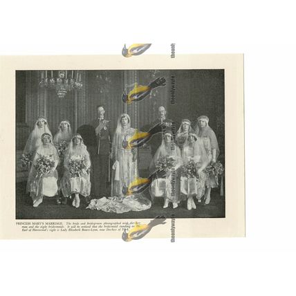 Wedding of Princes Mary, 8 Bridesmaids, 1923, Book Illustration (Print) 1935