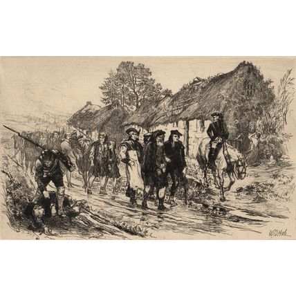 END OF THE ‘FORTY FIVE’ REBELLION 1914 William Brasse Hole ANTIQUE ETCHING