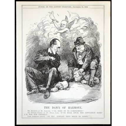 DAWN OF HARMONY 1913 Leonard Raven-Hill PUNCH CARTOON PAGE