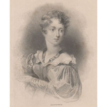 LADY CAROLINE LAMB 1832 William Finden - John Murray ANTIQUE ETCHING