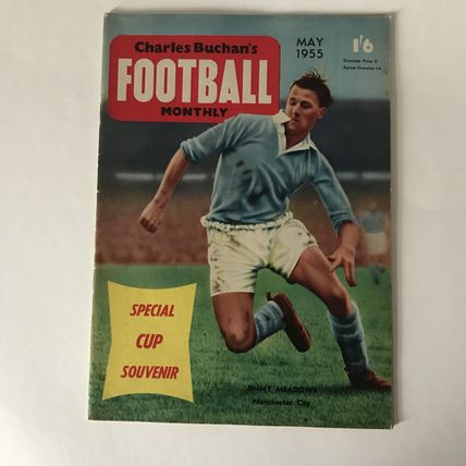 CHARLES BUCHAN Football Monthly 1955 May Wolves Wilshaw Man City Jack Milburn VG