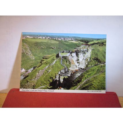 KING ARTHUR'S CASTLE, TINTAGEL VILLAGE, CORNWALL unused postcard by John Hinde =