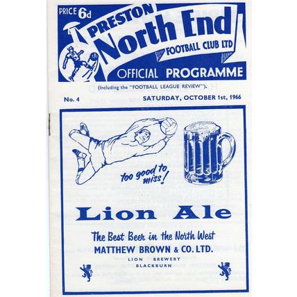 Preston North End v Coventry City (League Div II) Saturday 1 October 1966
