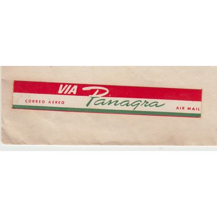 AIR MAIL etiquette on cover Panagra - Peru to USA