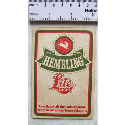 Vintage Beer Mat - Hemeling Lite Lager