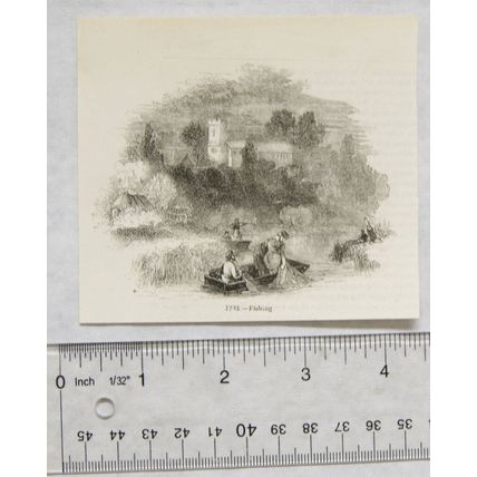 1860s engraving - Fishing