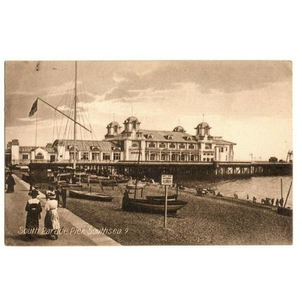 POSTCARD Southsea - South Parade Pier Machine Postmark PORTSMOUTH 1913