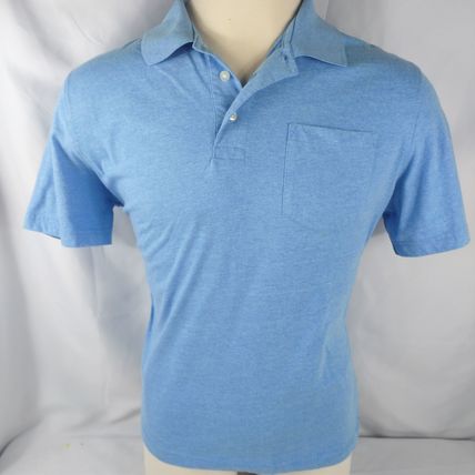 George Men's Light Blue Shirt Sleeve Polo Shirt W/Pocket Size Large 42-44