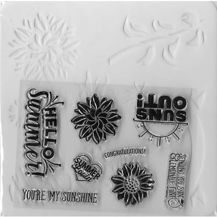 Floral Stencil & Stamps Set. Stamping Cardmaking Scrapbooking