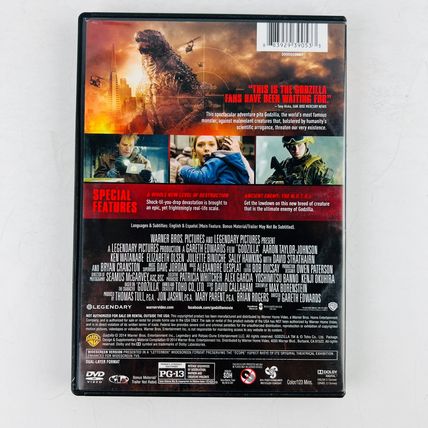 Godzilla 2014 DVD Gareth Edwards Version Aaron Taylor-Johnson, Ken Watanabe