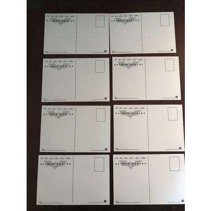 8 postcards set lot 'Batman Begins' film movie promotional cards unposted