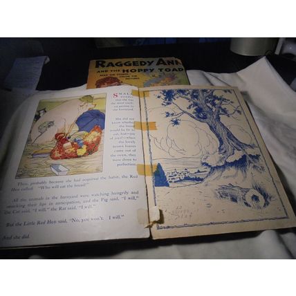 Antique Children's Books! 1928 Little Red Hen & 1944 Raggedy Ann! $38.00 Shipped