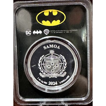 1 Oz Silver 2024 Samoa DC Comics Batman Colorized With TEP