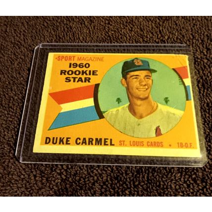 1960 Topps # 137 RC Duke Carmel St Louis Cardinals First Base 3.0 VG Condition