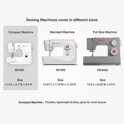 SINGER M1000 Mending Machine | Compact, Lightweight & Portable with 32 Stitch Ap