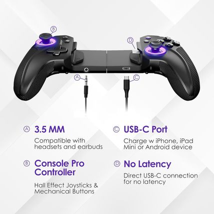 ELO Vagabond Mobile Gaming Controller - Iphone 15/16, Ipad Mini & Android Phone