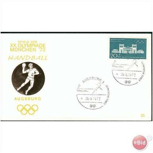 Germany Cover 1972 - SG 1525 - XX Olympiade Munich Promotion Fund - Handball