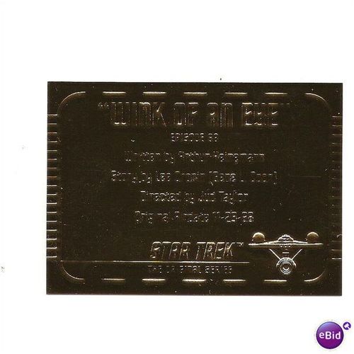 STAR TREK THE ORIGINAL SERIES 'GOLD PLAQUE' card #G68