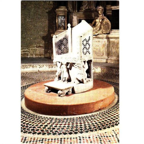 Colour Postcard - Abbot's Throne, Basilica di San Nicola, Bari, Italy
