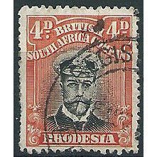 Rhodesia 1913 SG224 4d Black & Orange-Red Fine Used .. ..