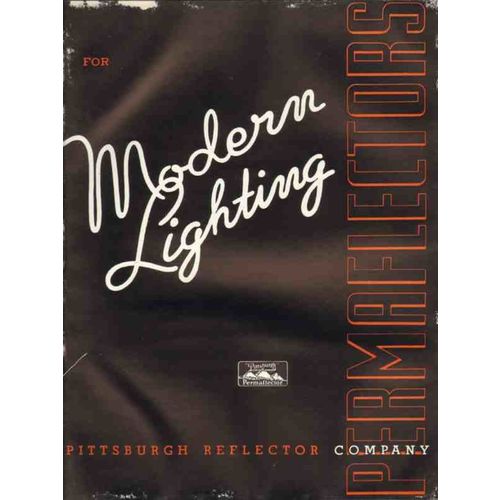 pittsburgh reflector company 1938 modern lighting vintage catalog