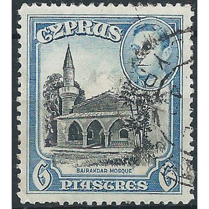 Cyprus 1938 SG158 6pi Black & Blue Fine Used . ..