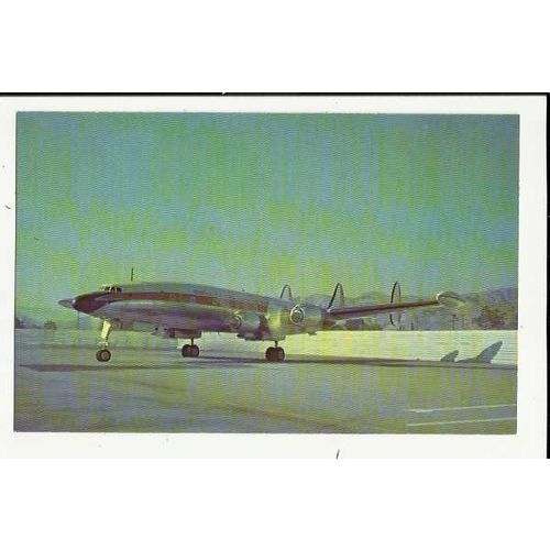 Aviation IBERIA L-1049G SUPER CONSTELLATION Postcard by Mary Jayne (MJ474)