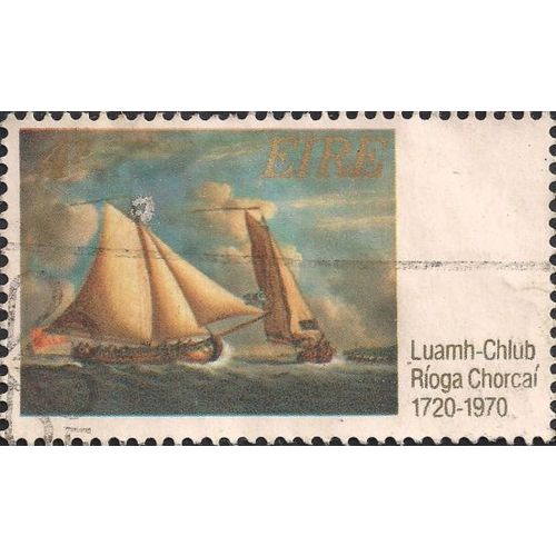 EIRE, SHIPS, Royal Cork Yacht Club, blue 1970, 4p, #3