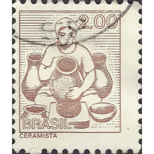 BRAZIL, Potter, brown 1977, 2cr, #2