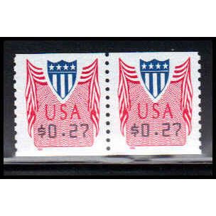 CVP33 27c Shield Very Fine MNH Pair PA5043