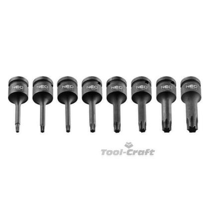 NEO 1/2" impact torx star bits sockets set 8 pcs T25 -T60 (Neo 08-712