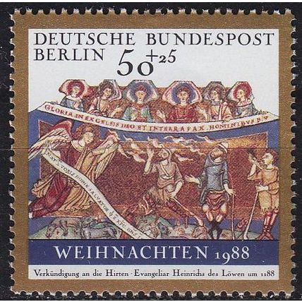 GERMANY BERLIN [1988] MiNr 0829 ( **/mnh ) Weihnachten
