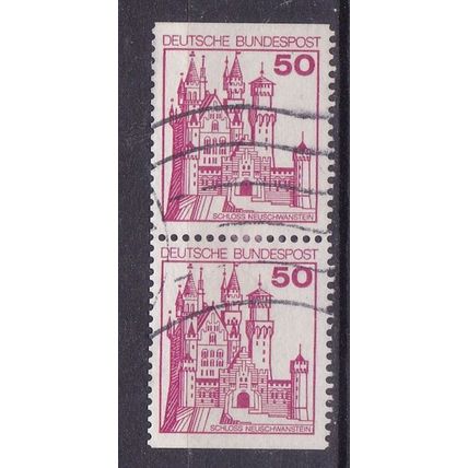 GERMANY 1980 CASTLES BOOKLET PANE 50pf PAIR USED