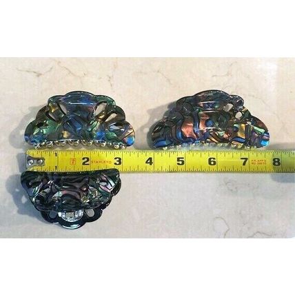Abalone sea shell effect hair claw clamp clip fine thin hair