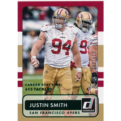 2015 Donruss Football Career Stat Line 129 Justin Smith San Francisco 49ers