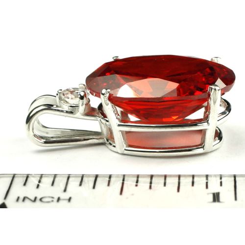 Padparadscha CZ, 925 Sterling Silver Pendant, SP085