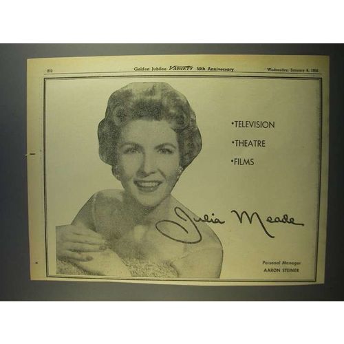 1956 Julia Meade Ad - Television Theatre Films