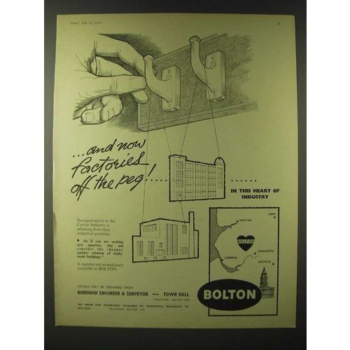 1960 Bolton Chamber of Commerce Ad - and now factories off the peg