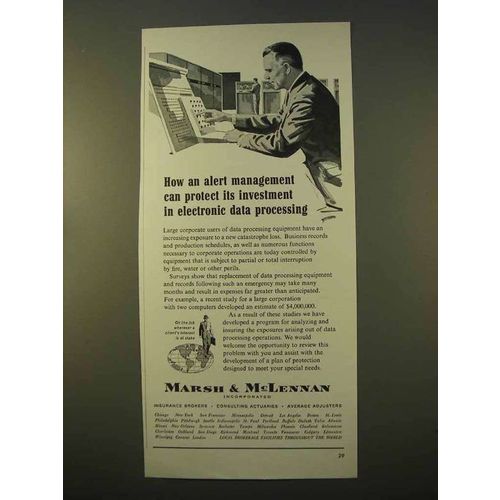 1963 Marsh & MicClennan Insurance Ad - Data Processing