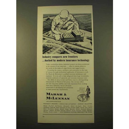 1963 Marsh & MicClennan Insurance Ad - Industry