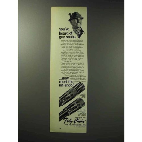 1971 Poly-Choke Shotgun Choke Ad - Heard of Gun Snobs