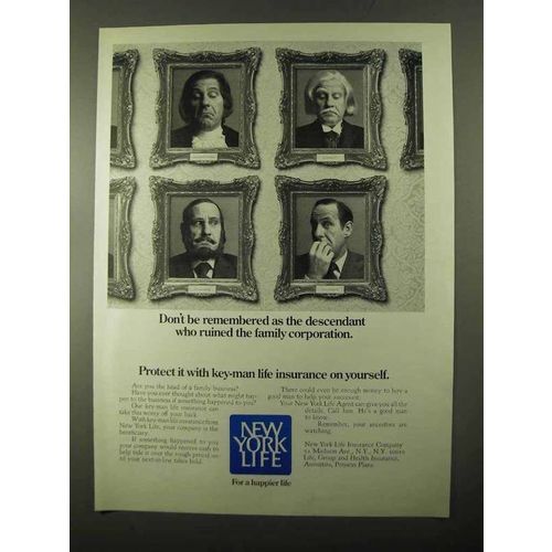 1971 New York Life Insurance Ad - Ruined the Family