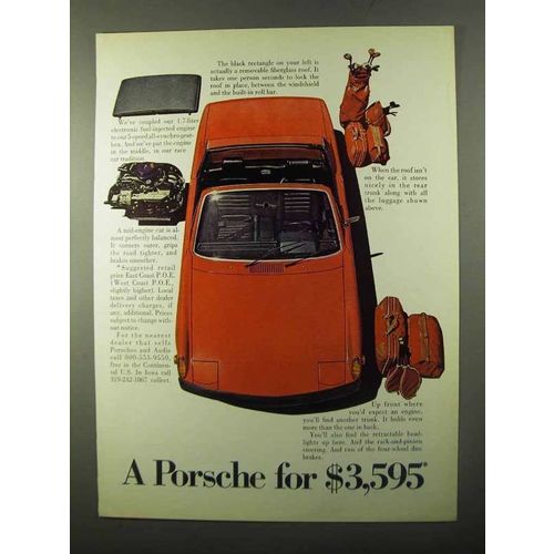 1971 Porsche Car Ad - A Porsche for $3,595