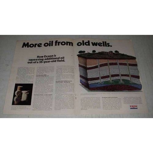 1974 Exxon Oil Ad - More Oil From Old Wells