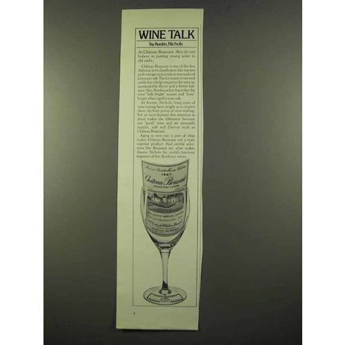 1975 Austin, Nichols Chateau Bouscaut Wine Ad