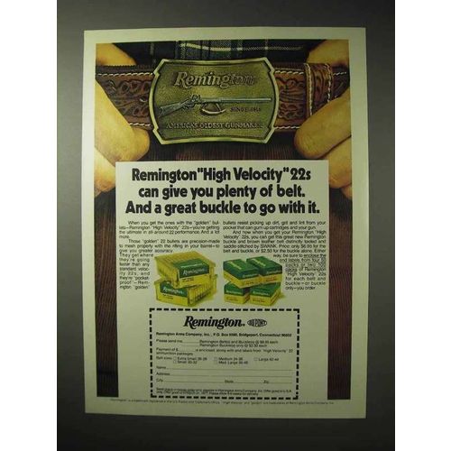 1976 Remington High Velocity 22 Ammunition Ad